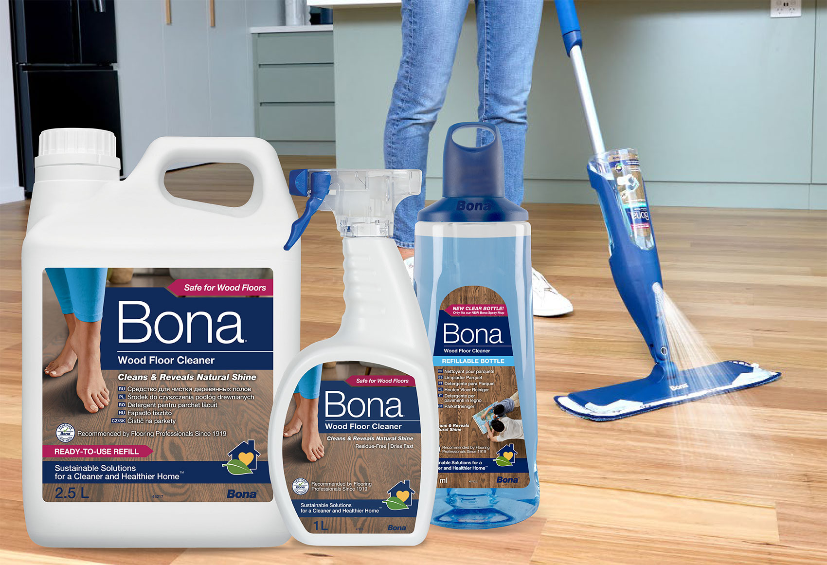 Bona Wood Floor Cleaner 1 Lt Spray Pack