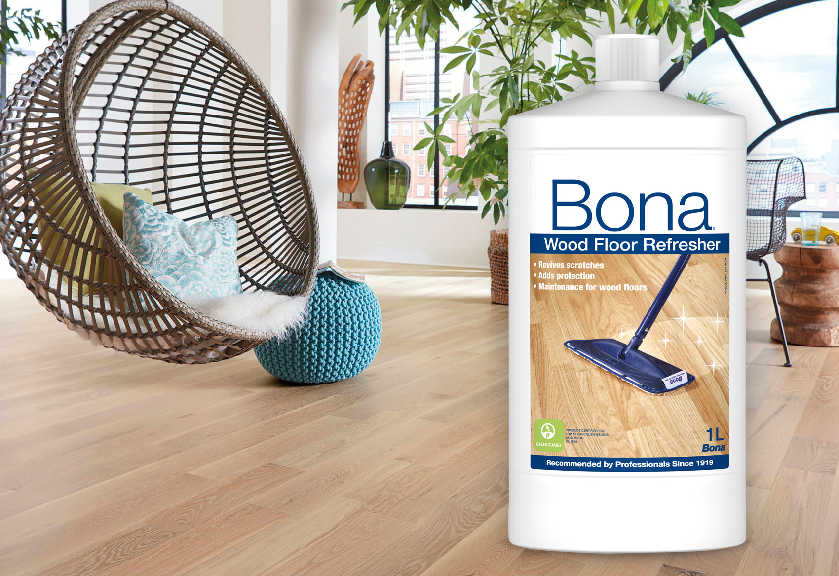 Bona Water Based Timber Refresher, Water Based Urethane Refresher For Hardwood Floors