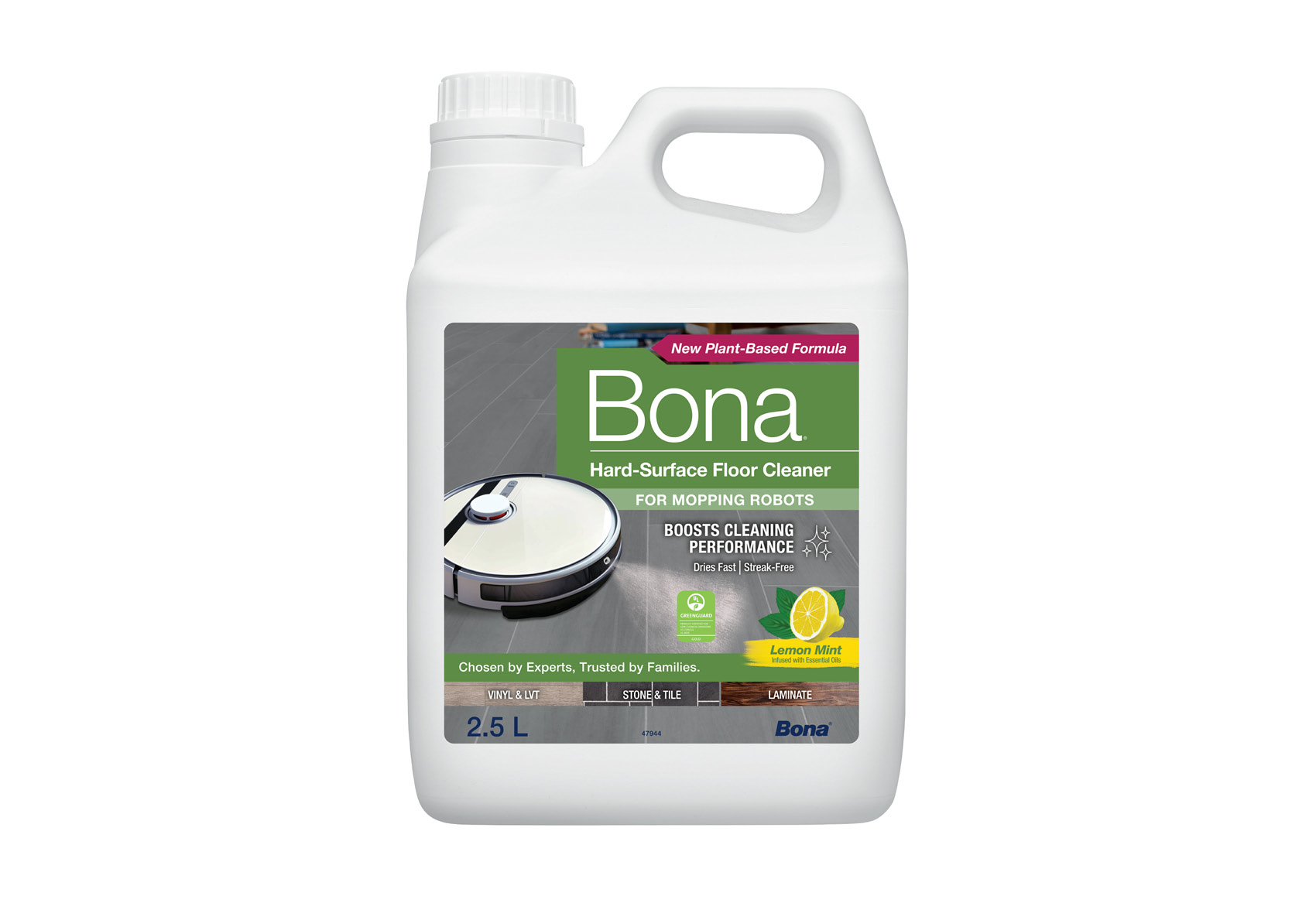 Bona Hard-Surface Floor Cleaner for Mopping Robots 2,5Lt Refill